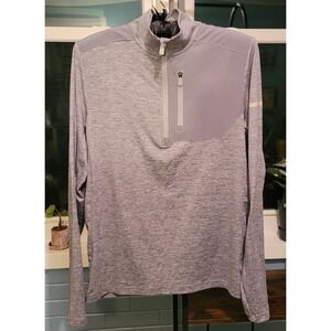 Tek Gear Pullover‎ Running Top Activewear 1/4 Zip Athletic Gray Mens Small